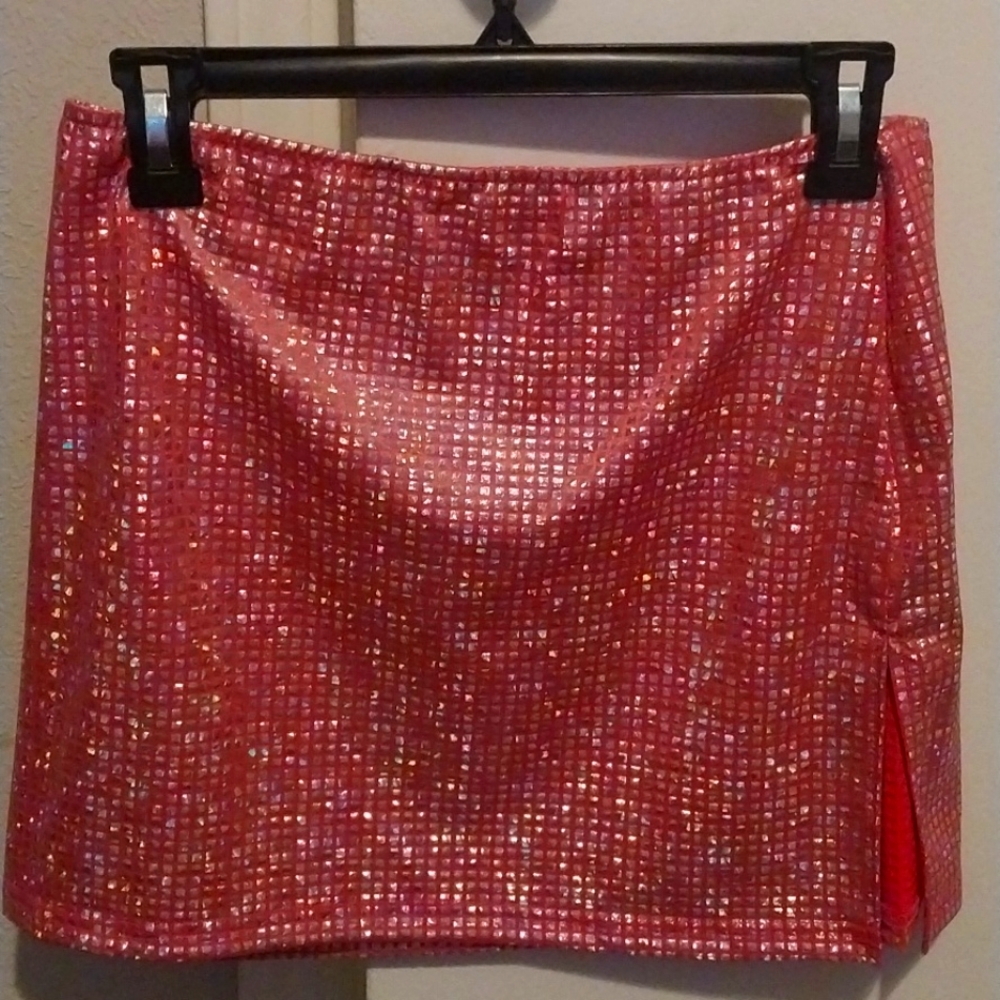 Womens Pink Sequence Mini Skirt also in Blk Size S/M